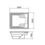 Композитный (стекловолоконный) бассейн Оскар 4 Стандарт 4,2x 3,6 x 1,53
