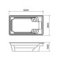 Композитный бассейн Оскар 6 Премиум  6,2x 3,6 x 1,53