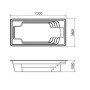 Композитный бассейн Оскар 7 Премиум  7,2x 3,6 x 1,53