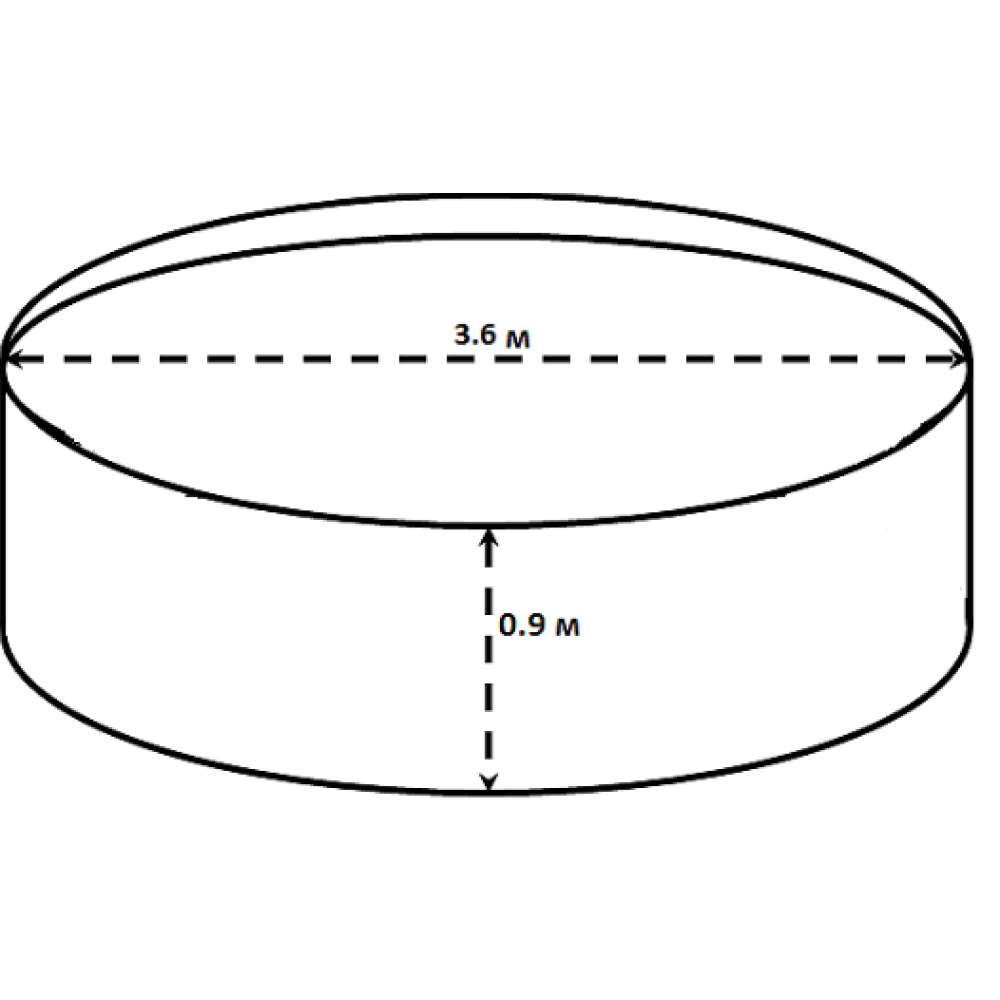 Бассейн каркасный 3.6х0.9м с фильтром 2000, AZURO BASIC 3EXB0284