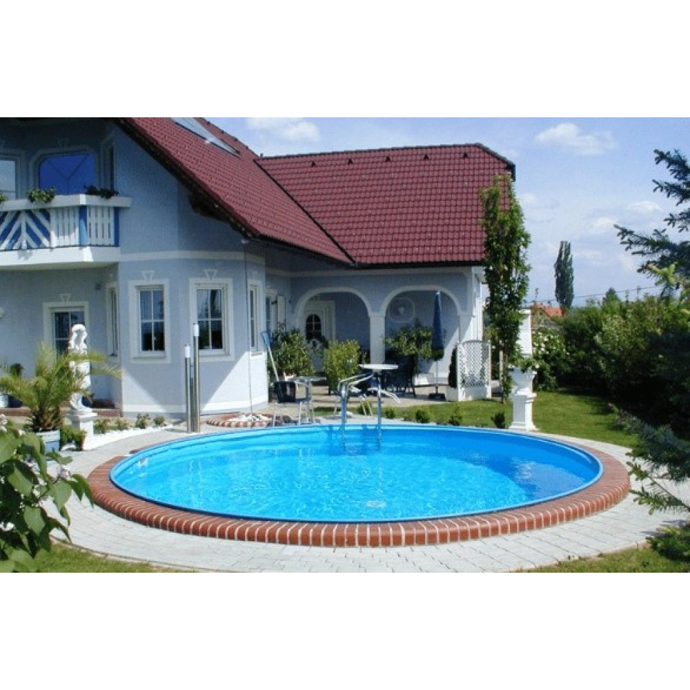 Круглый каркасный сборный бассейн IBIZA Ø 4 х 1.5 м, пленка Mosaic, 3EXB0384-M-SET