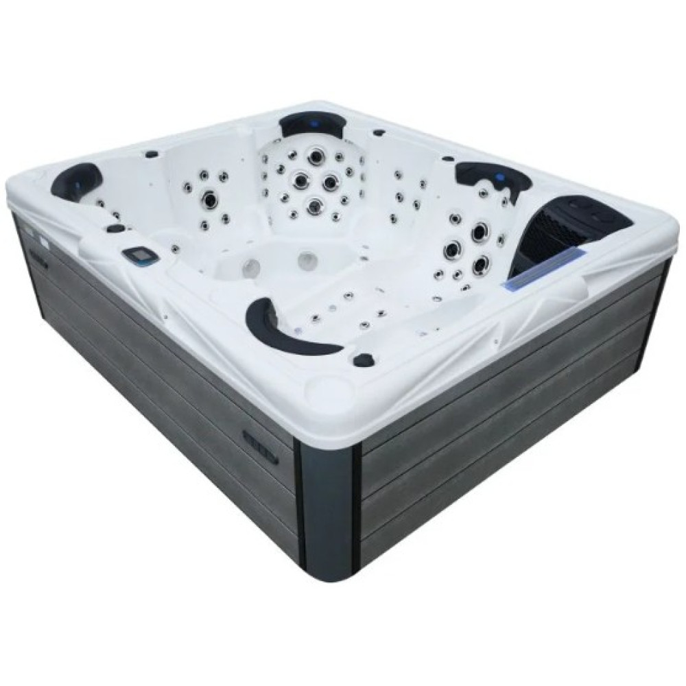 Гидромассажный бассейн Aquajoy Saint-Tropez (280х230х95 см), Серебристо-белый мрамор