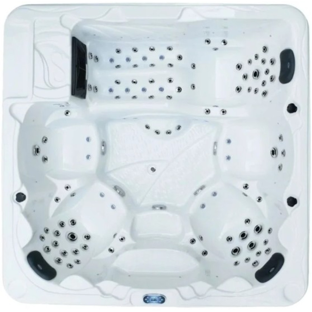 Гидромассажный бассейн Aquajoy Borneo (230х230х96 см), Серебристо-белый мрамор