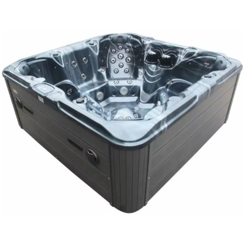 СПА-бассейн Aquajoy Maldives (230х230х95 см), темный опал, с динамиками и LED-подсветкой