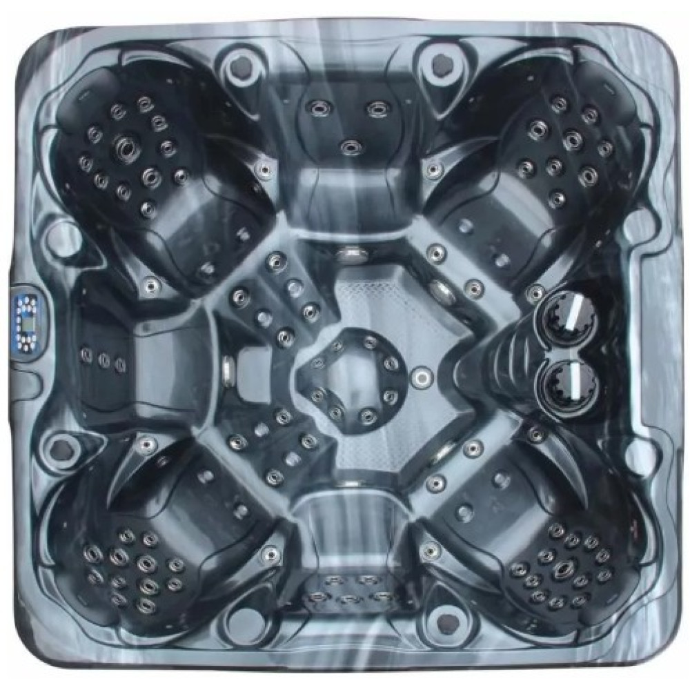 СПА-бассейн Aquajoy Maldives (230х230х95 см), темный опал, с динамиками и LED-подсветкой