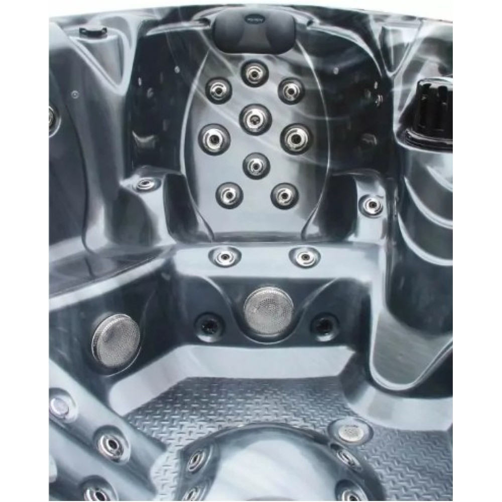 СПА-бассейн Aquajoy Maldives (230х230х95 см), темный опал, с динамиками и LED-подсветкой