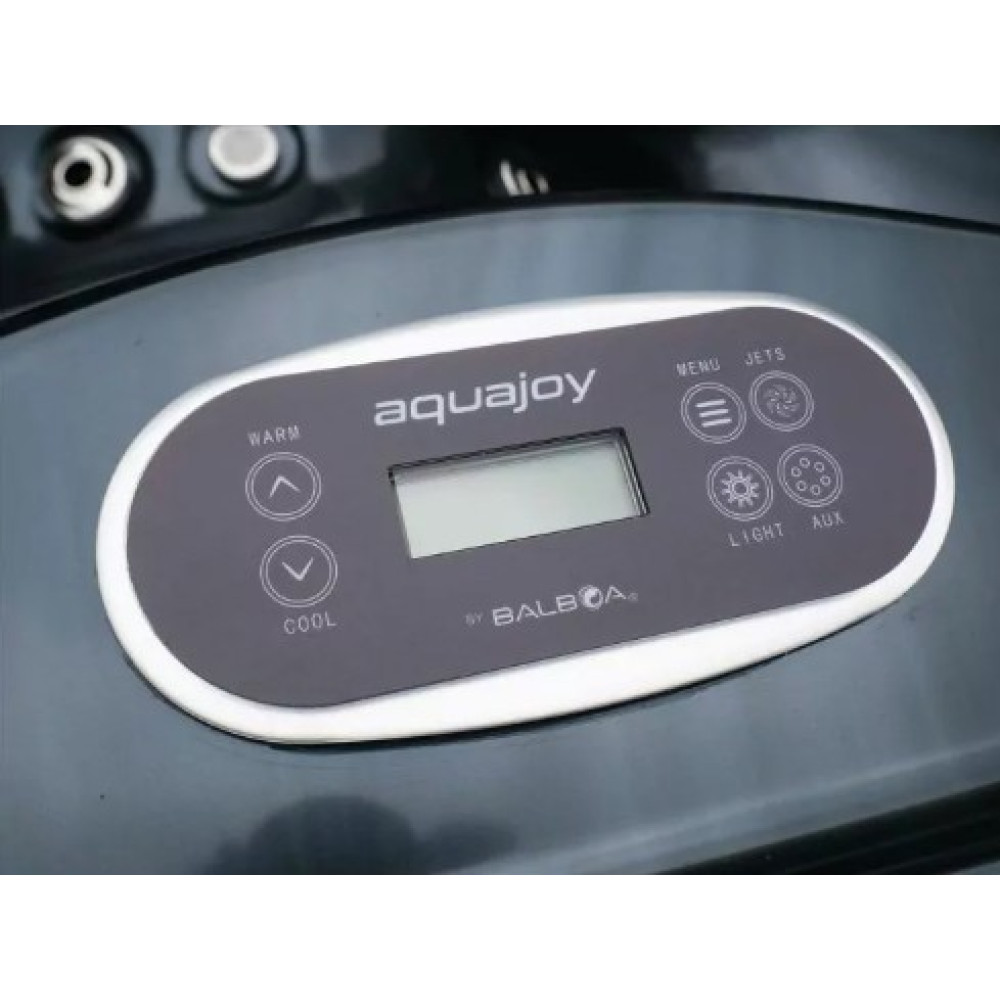 Гидромассажный СПА-бассейн Aquajoy Riviera (200х200х90 см), темный опал, с динамиками и LED-подсветкой