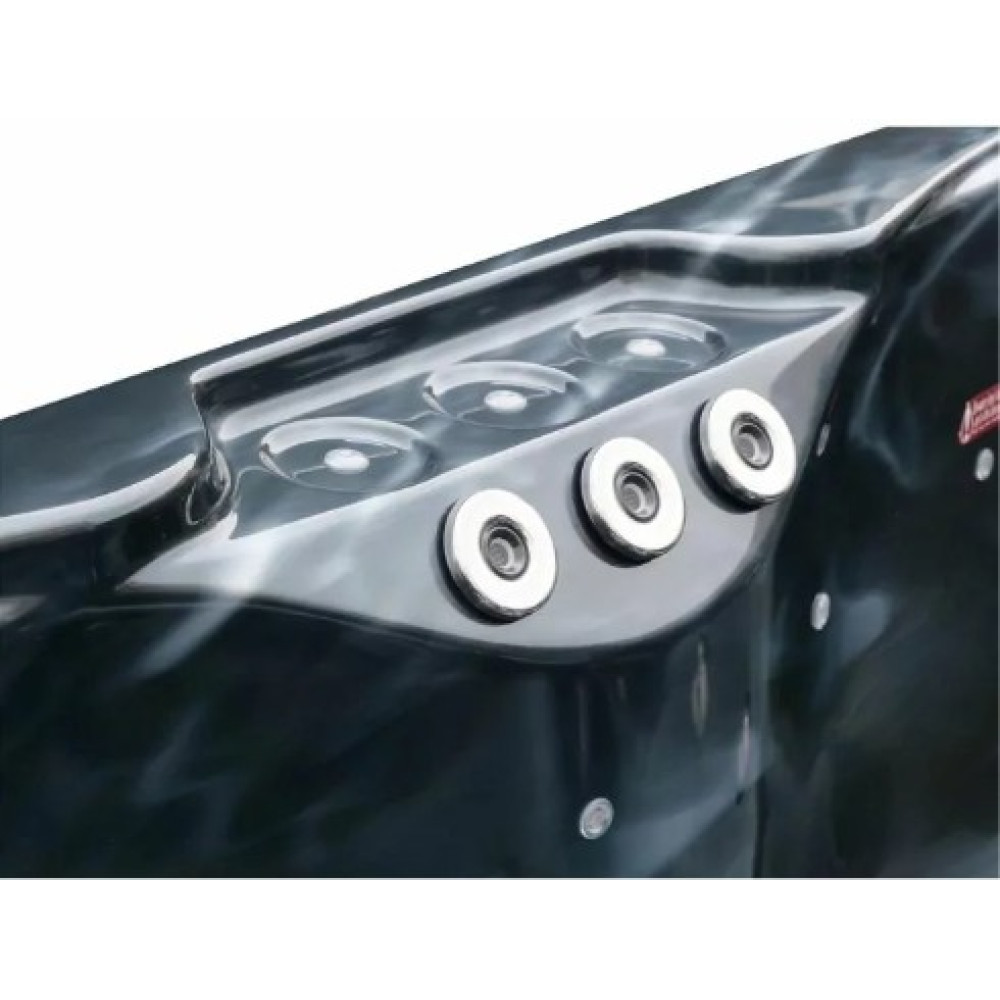 Гидромассажный СПА-бассейн Aquajoy Riviera (200х200х90 см), темный опал, с динамиками и LED-подсветкой