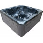 Гидромассажный СПА-бассейн Aquajoy Riviera (200х200х90 см), темный опал, с динамиками и LED-подсветкой