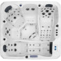 Гидромассажный бассейн Aquajoy Santorini (220х220х95 см), Серебристо-белый мрамор
