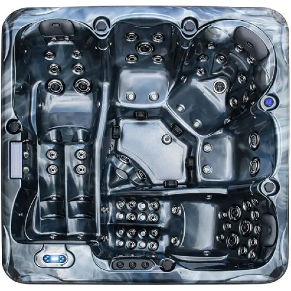 Гидромассажный бассейн Aquajoy Santorini (220х220х95 см), Темный опал