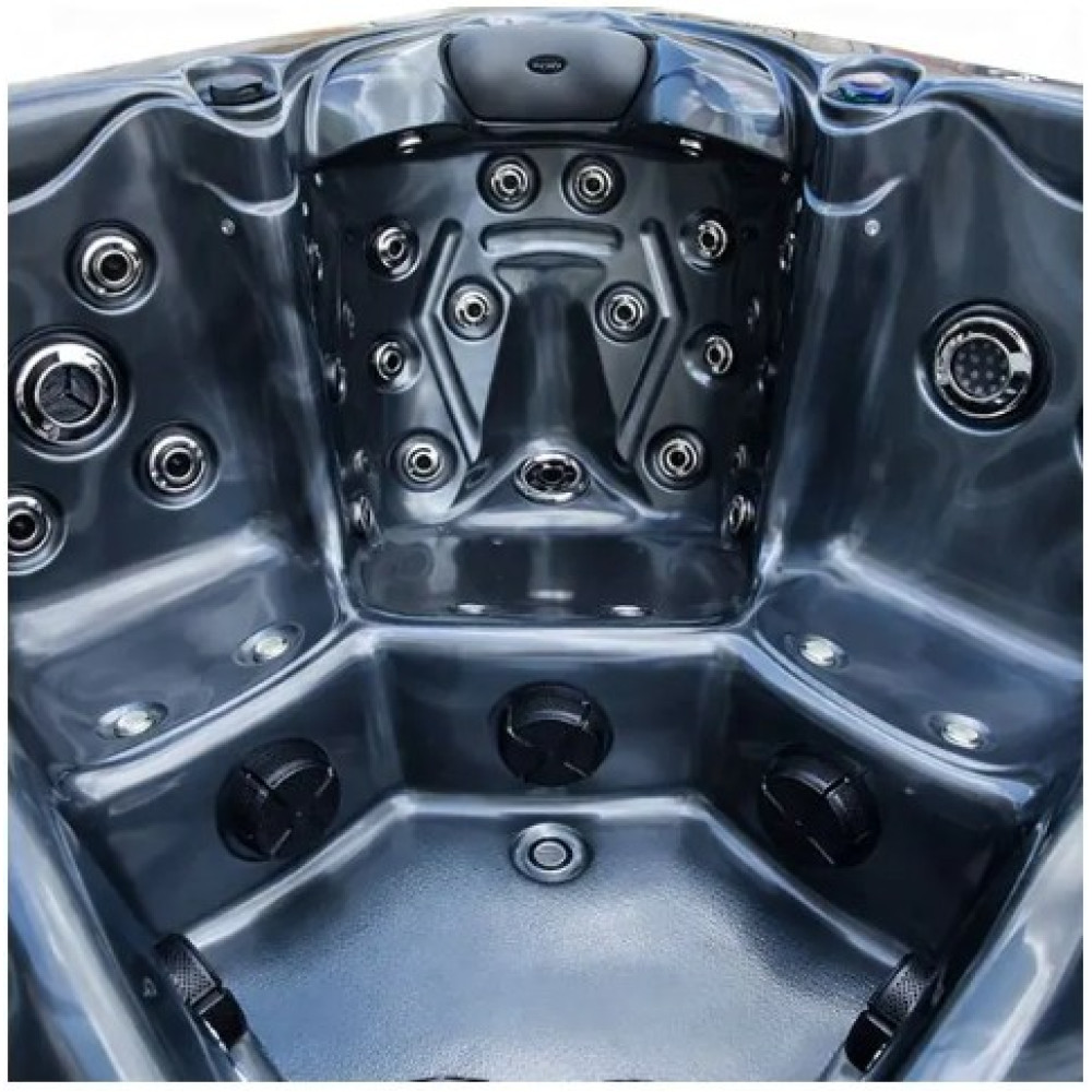 Гидромассажный бассейн Aquajoy Santorini (220х220х95 см), Темный опал