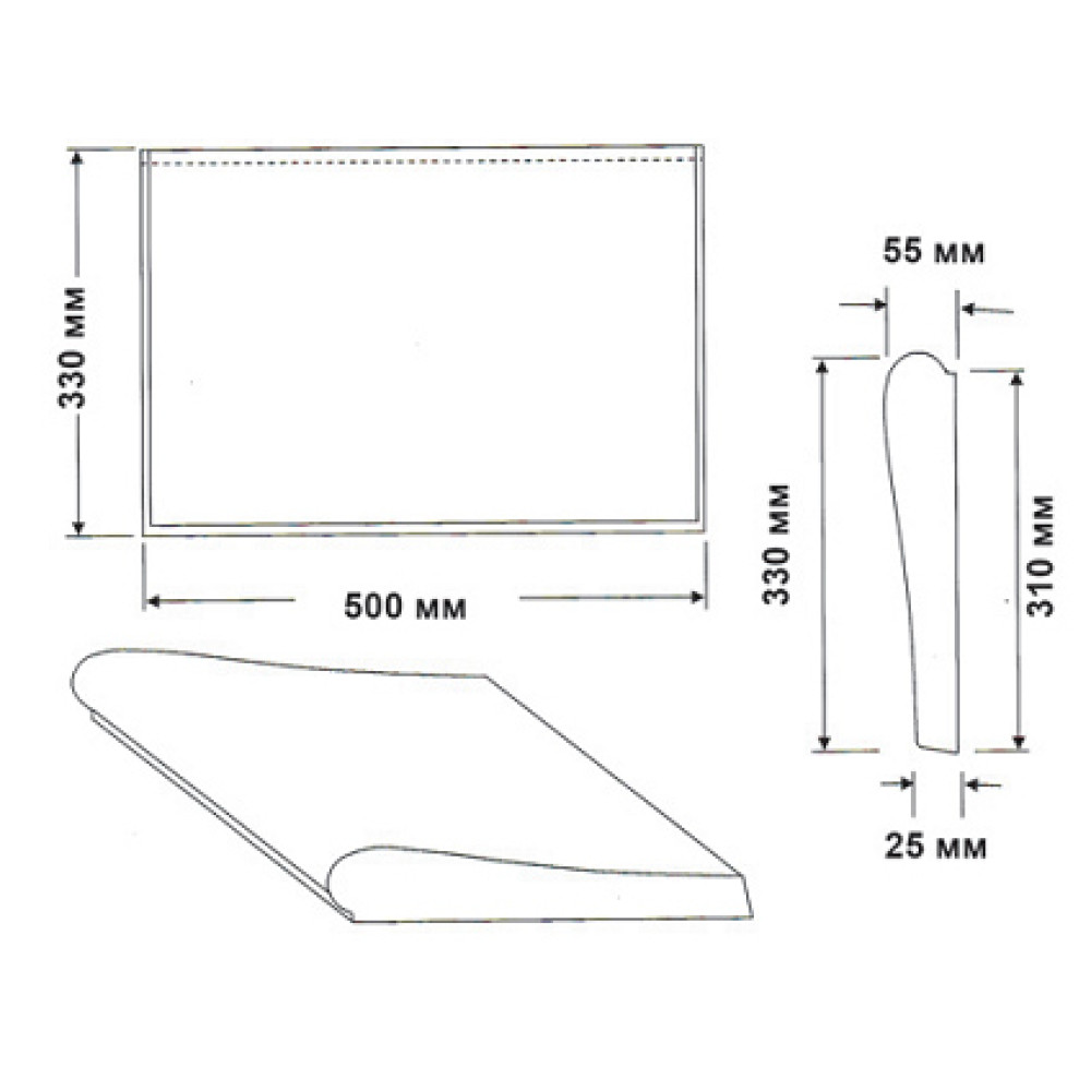 Камень прямой SAHARA 50x33