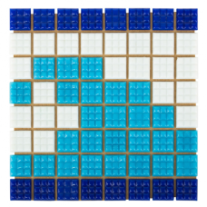 Мозаика стеклянная Aquaviva Фриз Волна 