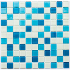 Мозаика Котто GM 4019 C3 blue d/blue m/white 30x30
