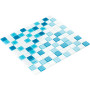 Мозаика Котто GM 4039 C3 cerulean m/cerulean w/white 30x30