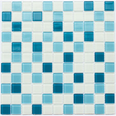 Мозаика Котто GM 4039 C3 cerulean m/cerulean w/white 30x30