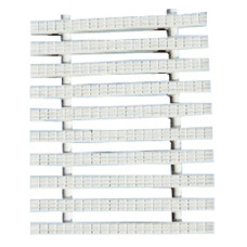 Переливная решетка AquaViva Classic с двойным соединением 195x25 мм (белая)