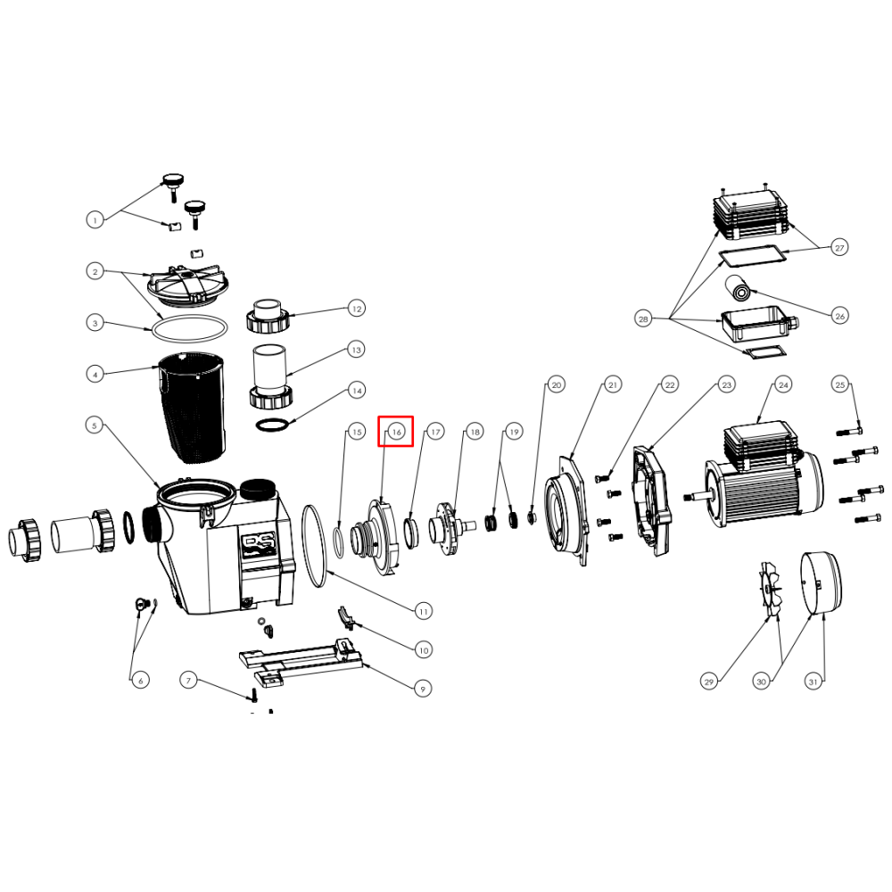 Диффузор насоса Hayward RS II (SPX3021B)