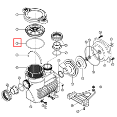 Уплотнительное кольцо крышки префильтра насоса Hayward K-Flo