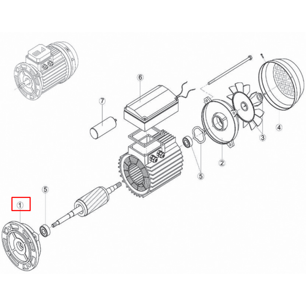 Крышка передняя (фланец) насоса Kripsol NK-RMOT0001.00R MEC 63
