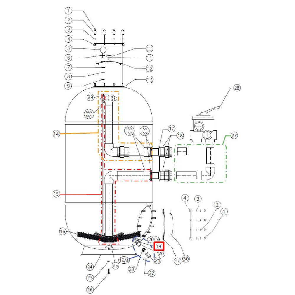 Дренажный клапан для фильтров CAPRI-HP (35012591)