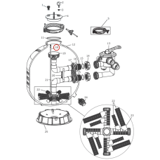 Вентиляционная трубка Emaux для фильтров MFV27/31/35 (89012616)