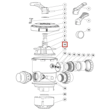 Уплотнительное кольцо крышки клапана Emaux MPV-08 (2010003)