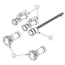 Закладные детали Fitstar 8280051 для противотока X-Stream, 240 мм, для морской воды.