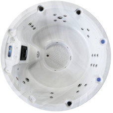 Гидромассажный СПА-бассейн Aquajoy Lagoon (195х82 см), серебристо-белый мрамор