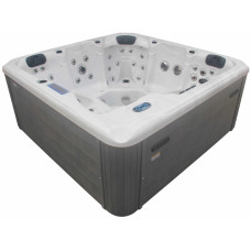 Гидромассажный бассейн Aquajoy Santorini (220х220х95 см), Серебристо-белый мрамор