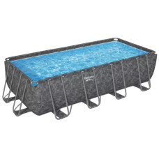 Каркасный бассейн Bestway Grey 561KA (549х274х132 см) с песочным фильтром, тентом и лестницей.