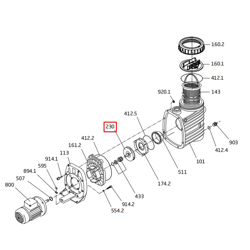 Крыльчатка насоса Speck BADU ТОР II/12 (292.1123.029)