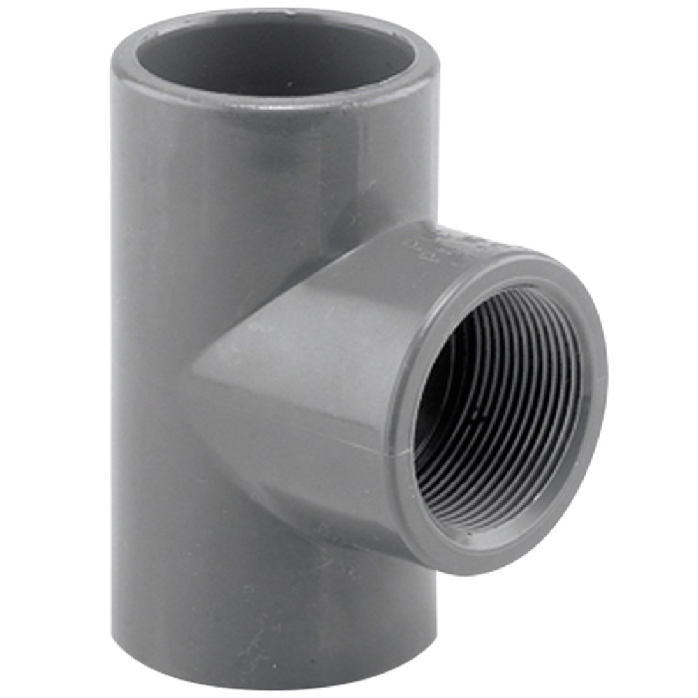 Тройник переходной 90° ПВХ Hidroten 1002225, BP, d50 мм, 1 1/2"