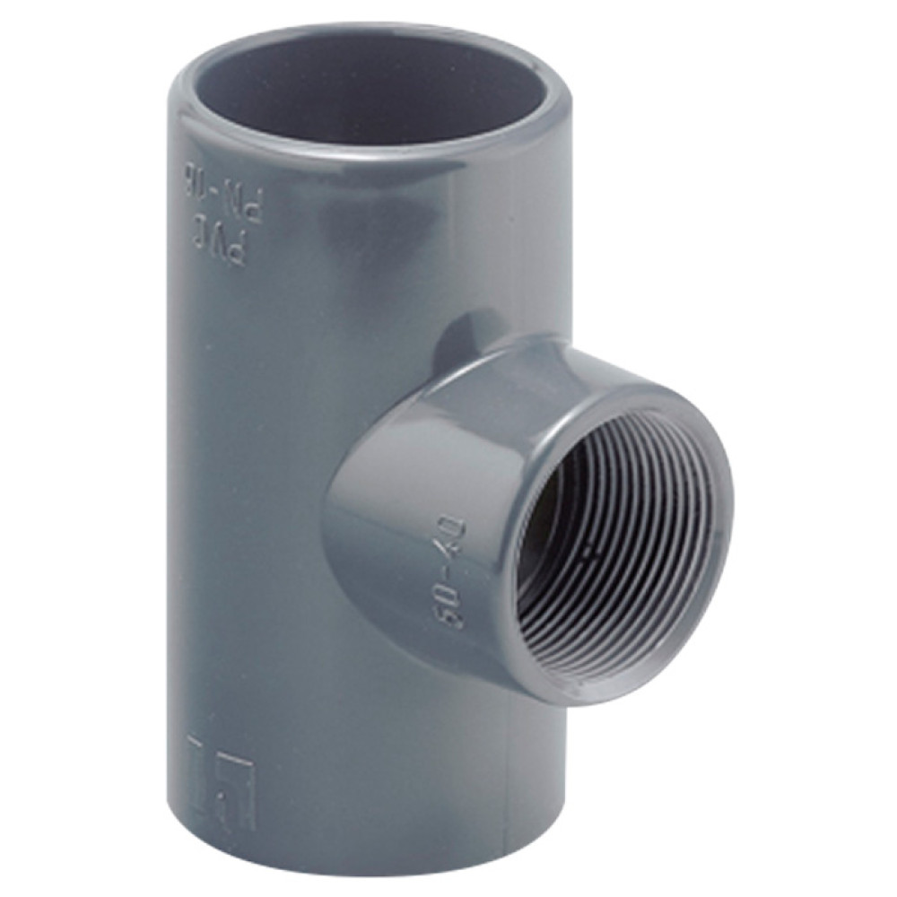 Тройник переходной 90° ПВХ Hidroten 1002233, ВР, d40 мм, 1/2"