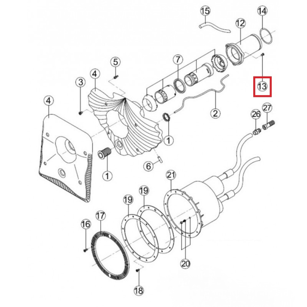 Комплект крепления закладного противотока (RUSS0351.00R) Kripsol