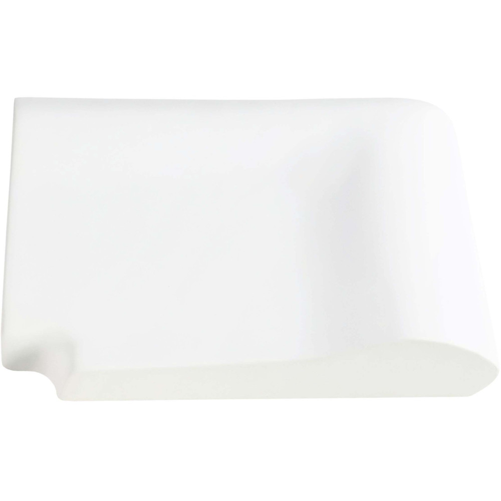 Угловой копинговый камень Aquazone наружный, 250x300x50-25 мм (белый).