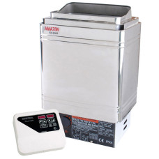 Электрокаменка Amazon AM90MI-C 9 кВт с выносным пультом CON4 (нержавеющая сталь AISI 430)