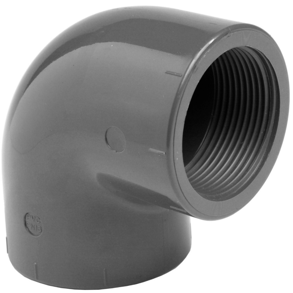 Колено ПВХ Effast RERGOE090I 90° с внутренней резьбой, d3"