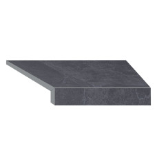 Угловой Г-образный элемент Aquaviva Ardesia Black, 595x345x50(20) мм (правый/45°)