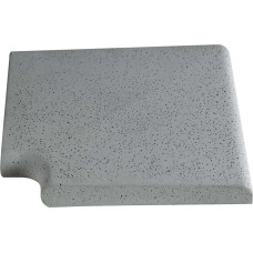 Угловой копинговый камень Aquazone Tuff 320x400x50-25 мм, серый