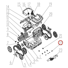 Переднее тормозное колесо к пылесосу Wybotics WY200