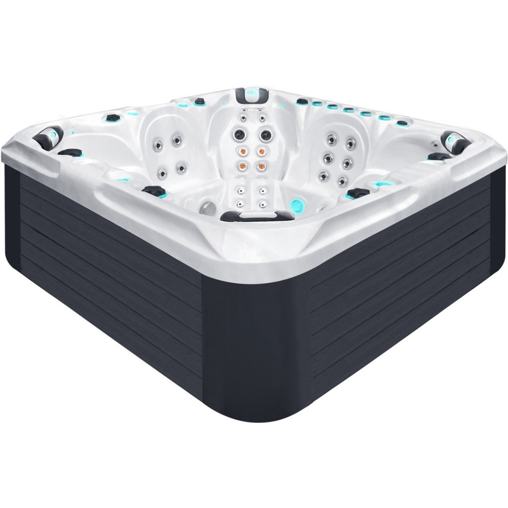 Гидромассажный бассейн Passion Spas Excite Mighty Wave (224x224x91 см), Серебристо-белый