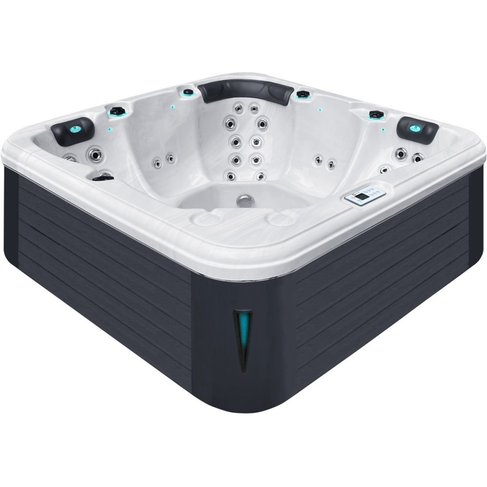 Гидромассажный бассейн Passion Spas Relax (204х204х85 см), Серебристо-белый