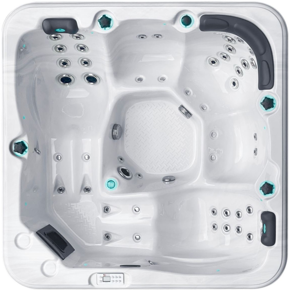 Гидромассажный бассейн Passion Spas Relax (204х204х85 см), Серебристо-белый