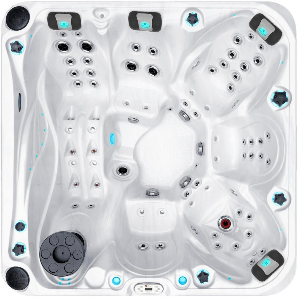 Гидромассажный бассейн Passion Spas Admire (230х230х91 см), Серебристо-белый