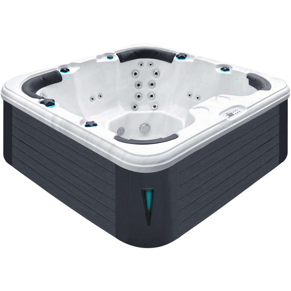 Гидромассажный бассейн Passion Spas Rewind (204х204х85 см), Серебристо-белый