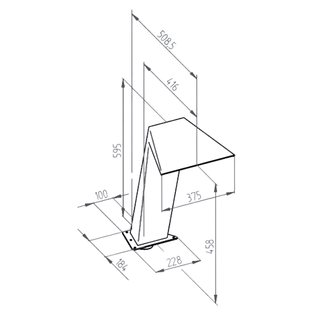 Водопад FitStar Baltrum Mini (595x375 мм) с насосом 0.5 кВт, для морской воды