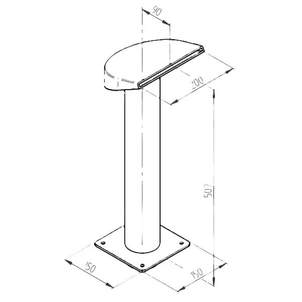 Водопад FitStar Juist Mini (507x200 мм) с насосом 0.5 кВт, для морской воды