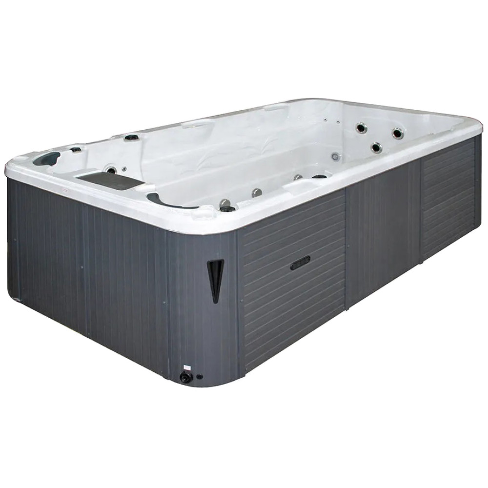 Плавательный SPA бассейн Passion Spas Aquatic 1 Eco (400x228x126 см), Серебристо-белый